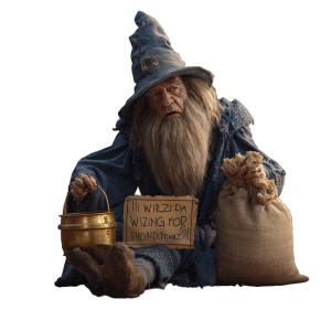 Wizard Begging Vinyl Car Decal Sticker – Waterproof & UV-Resistant 3.4133333333333336" Wizard Begging Vinyl Car Decal Sticker – Waterproof & UV-Resistant 3.4133333333333336"