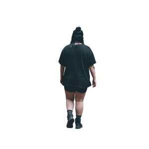 Hiking Woman Backview Vinyl Car Decal Sticker – Waterproof & UV-Resistant 6.826666666666667"