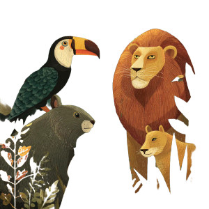 Amazonian Jungle Animals Vinyl Car Decal Sticker – Waterproof & UV-Resistant 3.4133333333333336"
