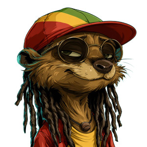 Rasta Mongoose Vinyl Car Decal Sticker – Waterproof & UV-Resistant 3.4133333333333336"