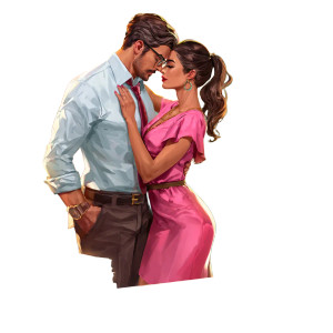 Romantic Business Scene Vinyl Car Decal Sticker – Waterproof & UV-Resistant 3.4133333333333336"