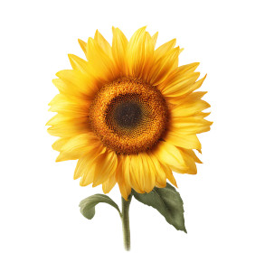 Sunflower Illustration V2 Vinyl Car Decal Sticker – Waterproof & UV-Resistant 3.6266666666666665"