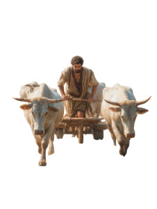 Biblical Plowman Scene Vinyl Car Decal Sticker – Waterproof & UV-Resistant 8.213333333333333"