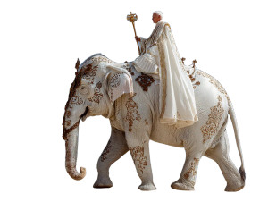 Ornate Desert Elephant Vinyl Car Decal Sticker – Waterproof & UV-Resistant 3.0933333333333333"