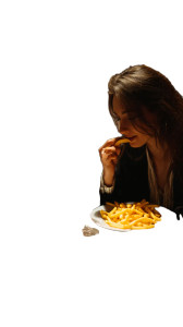 Friends Eating Fries Vinyl Car Decal Sticker – Waterproof & UV-Resistant 4.8533333333333335"