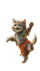 Dancing Kitten Phuket Vinyl Car Decal Sticker – Waterproof & UV-Resistant 4.8533333333333335"