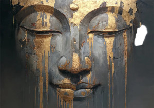 Golden Buddha Face V2 Vinyl Car Decal Sticker – Waterproof & UV-Resistant 6.1866666666666665"