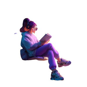 Studying Game Character Vinyl Car Decal Sticker – Waterproof & UV-Resistant 3.4133333333333336"