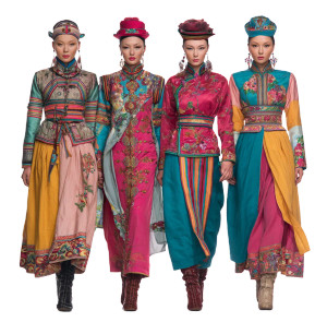 Colorful Mongolian Outfits Vinyl Car Decal Sticker – Waterproof & UV-Resistant 3.4133333333333336"