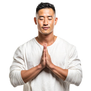 Namaste Gesture Vinyl Car Decal Sticker – Waterproof & UV-Resistant 3.4133333333333336"