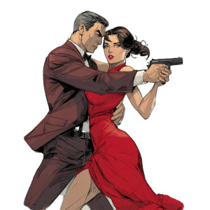 Secret Agent Duo Vinyl Car Decal Sticker – Waterproof & UV-Resistant 3.4133333333333336"