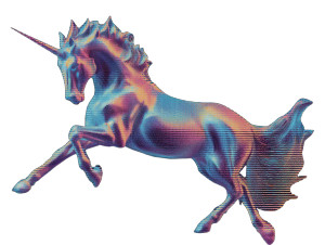 Retro Unicorn Vinyl Car Decal Sticker – Waterproof & UV-Resistant 6.1866666666666665"