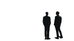 Business Professionals Analyzing Vinyl Car Decal Sticker – Waterproof & UV-Resistant 2.72"