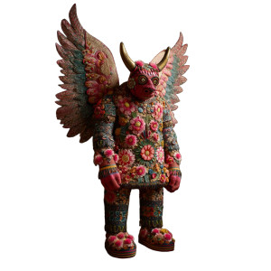 Whimsical Fat Devil Vinyl Car Decal Sticker – Waterproof & UV-Resistant 3.4133333333333336"