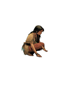 Apache Woman By Stream Vinyl Car Decal Sticker – Waterproof & UV-Resistant 4.4