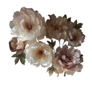 Blush Tan Flowers Vinyl Car Decal Sticker – Waterproof & UV-Resistant 3.4133333333333336"
