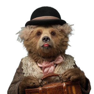 Scruffy Bear In Drag Vinyl Car Decal Sticker – Waterproof & UV-Resistant 3.4133333333333336"