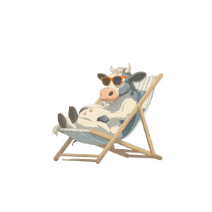 Relaxed Cartoon Cow Vinyl Car Decal Sticker – Waterproof & UV-Resistant 6.826666666666667" Relaxed Cartoon Cow Vinyl Car Decal Sticker – Waterproof & UV-Resistant 6.826666666666667"