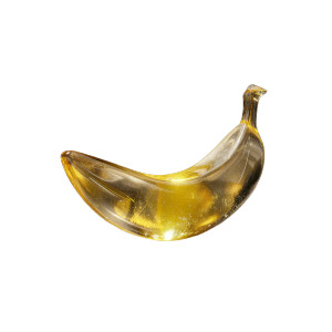 Glowing Crystal Banana Vinyl Car Decal Sticker – Waterproof & UV-Resistant 3.4133333333333336"