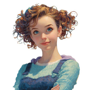 Cheerful Girl Portrait Vinyl Car Decal Sticker – Waterproof & UV-Resistant 3.4133333333333336"