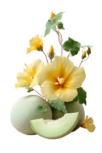 Blooming Honeydew Melon Vinyl Car Decal Sticker – Waterproof & UV-Resistant 4.4