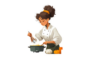 Chef Cooking Soup Vinyl Car Decal Sticker – Waterproof & UV-Resistant 2.986666666666667"