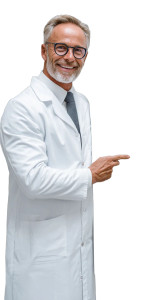 Confident Doctor Presenting Vinyl Car Decal Sticker – Waterproof & UV-Resistant 9.706666666666667"