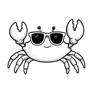 Maryland Crab Cartoon Vinyl Car Decal Sticker – Waterproof & UV-Resistant 3.4133333333333336"