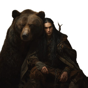 Half-Elf With Bear Vinyl Car Decal Sticker – Waterproof & UV-Resistant 3.4133333333333336"