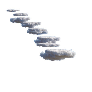 Cloud Steps Vinyl Car Decal Sticker – Waterproof & UV-Resistant 3.4133333333333336"