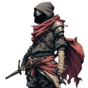 Hooded Knight V6 Vinyl Car Decal Sticker – Waterproof & UV-Resistant 3.4133333333333336"