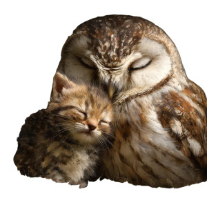 Kitten And Owl Vinyl Car Decal Sticker – Waterproof & UV-Resistant 3.4133333333333336" Kitten And Owl Vinyl Car Decal Sticker – Waterproof & UV-Resistant 3.4133333333333336"