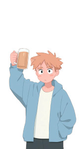 Anime Beer Lover Vinyl Car Decal Sticker – Waterproof & UV-Resistant 9.706666666666667"
