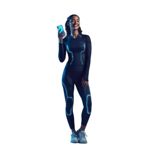 Futuristic Latina Runner Vinyl Car Decal Sticker – Waterproof & UV-Resistant 3.4133333333333336"