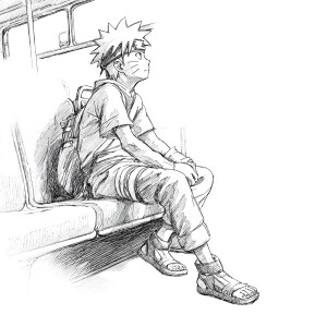 Naruto On Bus Vinyl Car Decal Sticker – Waterproof & UV-Resistant 3.4133333333333336"