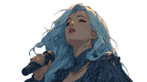 Galactic Songstress Vinyl Car Decal Sticker – Waterproof & UV-Resistant 2.72"