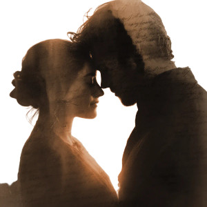 Romantic Silhouette Overlay Vinyl Car Decal Sticker – Waterproof & UV-Resistant 3.4133333333333336"