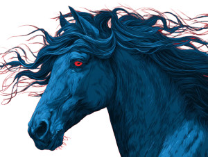 Blue Vector Horse Vinyl Car Decal Sticker – Waterproof & UV-Resistant 6.1866666666666665"