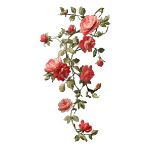 Baroque Rose Vine Vinyl Car Decal Sticker – Waterproof & UV-Resistant 3.4133333333333336"