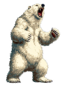 Angry Polar Bear V5 Vinyl Car Decal Sticker – Waterproof & UV-Resistant 4.1066666666666665"