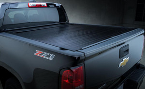 Pace Edwards Bedlocker Power Retractable Tonneau Cover | Lockable Using Tailgate Handle Lock | Black Matte Aluminum | Includes Canister MBL2127 & Rails Kit MBL5158