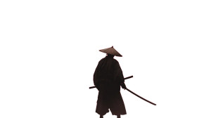 Lone Samurai Moon Vinyl Car Decal Sticker – Waterproof & UV-Resistant 2.72"