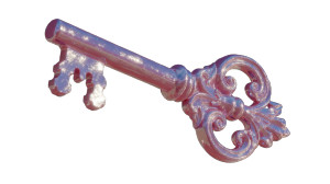 Ornate Vintage Key Vinyl Car Decal Sticker – Waterproof & UV-Resistant 5.4