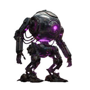 Elegant Neon Robot Vinyl Car Decal Sticker – Waterproof & UV-Resistant 6.826666666666667"