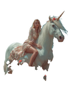 Ethereal Unicorn Pose Vinyl Car Decal Sticker – Waterproof & UV-Resistant 8.213333333333333"