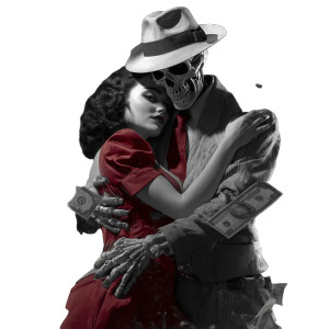 Skeleton In Zoot Suit Vinyl Car Decal Sticker – Waterproof & UV-Resistant 3.4133333333333336"