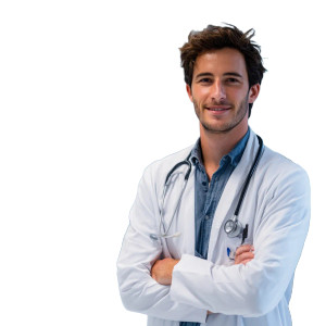 Confident Young Doctor V3 Vinyl Car Decal Sticker – Waterproof & UV-Resistant 6.826666666666667"