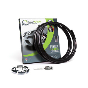 Ultimate Wheel Protection | AlloyGator Black Wheel Protector | Fits 12-24 inch Wheels | 4 Rings | Easy Install