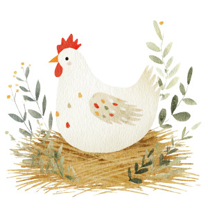 Chicken On Nest Vinyl Car Decal Sticker – Waterproof & UV-Resistant 6.826666666666667"