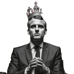 Macron Crowned King Vinyl Car Decal Sticker – Waterproof & UV-Resistant 3.4133333333333336"